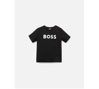 BOSS Boys Short Sleeve Large Logo T-shirt - Black, Black, Size 12 Years Black