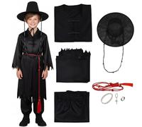 Boys' Hunter Cosplay Set: Saja Jinu Kpop Attire, Headpiece, Chains, Demon Saja Halloween Outfit.