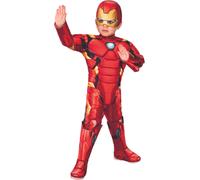 Boys Iron Man Marvel Superhero Muscle Chest Fancy Dress Deluxe Toddler Costume