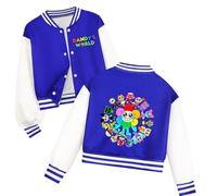 Boys Jacket Baseball School Coat Dandy's World Long Sleeves Sports Activewear Kids Casual Fashion Unisex Girls Top (UK, Age, 9 Years, 10 Years, Regular, Blue)