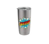 Boys Jayden Comic Book Superhero Name Stainless Steel Insulated Tumbler