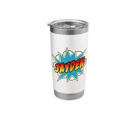 Boys Jayden Comic Book Superhero Name Stainless Steel Insulated Tumbler