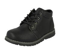 Boys JCDees Trendy Lace Up Ankle Boots - Black Synthetic - UK Size 5 - EU Size 22 - US Size 6