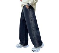 Boys Jeans - Boys Cargo Trousers with Full Elastic Waistband Regular Fit Comfortable Pants for Children 4 to 12 Years