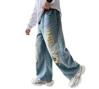 Boys Jeans Regular Fit, Boys Cargo Jogger Trousers Elastic Waist Trousers For Children Regular Fit Age 4-12 Years