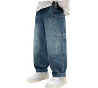 Boys Jeans Regular Fit, Boys Cargo Trousers Fully Elastic Waist Trousers For Children Regular Fit Age 4-12 Years