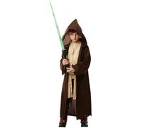 Boys Jedi Robe Star Wars Cosplay Halloween Fancy Dress Deluxe Kids Costume