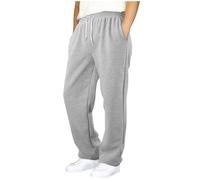 Boys Joggers Baggy Jogging Tracksuit Bottoms Straight Leg Joggers Uncuffed Elastic Waist Sweatpants Kids Sports Casual Winter Trousers for School PE Lessons, Sports Light Grey