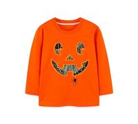 Boys Jumper Girls Unisex Plain Sweatshirt Sweater Jumber Full Sleeve Regular Fit Activewear Outdoor for Kids Size 1-7 Years Old Orange