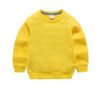 Boys Jumper Kids Girls Children Top Breathable, Lightweight Fleece Sweatshirt Toddler Cotton Casual Pullover Clothes Age 1-7 Years Yellow