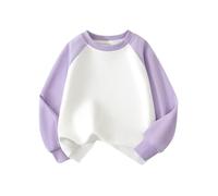 Boys Jumper Kids Girls Children Top Long Sleeve Pullover Sweater Jumber Full Regular Fit Activewear School Toddler Clothes Age 1-7 Years Light Purple
