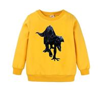 Boys Jumper Kids Girls Children Top Plain Sweatshirt Cute Long Sleeve Tops Cotton Casual School Toddler Clothes Age 1-7 Years Yellow
