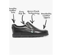 Kickers Boys Fragma Slip On School Shoes Black 1