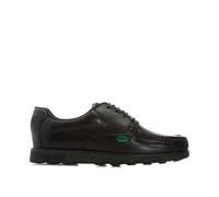 Boy's Kickers Junior Fragma Lace up Leather Finish Shoe in Black