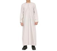 Boy's Kids Beige Thobe Emirati Jubba Islamic Clothing Kaftan Eid String Tassel
