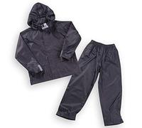 Boys Kids Childrens Waterproof Jacket Coat Trousers Pants Set Hooded Tracksuit Navy 3-4 Years