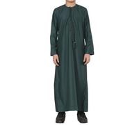 Boy's Kids Olive Green Thobe Emirati Jubba Islamic Clothing Kaftan Eid String Tassel