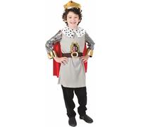 Boys King Costume Kids Medieval Royal Prince Fancy Dress Book Day Fairy Tale
