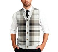 Boys Knitted Tank Top Mens Sweater Vest V Neck Men Sleeveless For Button Down Stylish Light Gray L