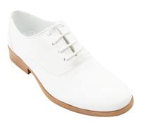 Boys' Lace Up Derby Dress White Shoes - Communion Wedding Prom Formal Footwear Child 11.5