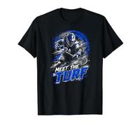 Boys Lacrosse Own The Turf Hustle Ground Ball Pride Value Graphic T-Shirt, Men, Black, S