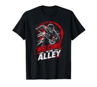 Boys Lacrosse Welcome to The Alley Attackman Motivation Value Graphic T-Shirt, Men, Black, S