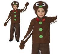 Boys Little Ginger Bread Man Costume Book Week Kids Fancy Dress