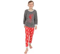 Boys Liverpool Football Club Luxury Fleece Long LFC Pyjama Set (15-16 Years) Grey