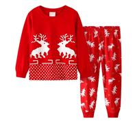 Boys Long Pyjamas Set, Christmas Pyjamas Women Girls Halloween Pjs Cotton Girls' Pyjama Sets Toddler Clothes Sleepwear Long Sleeve Childrens Nightwear 2 Pieces Printed Outfit