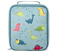Boys Lunch Bag, Dino Blue Insulated Lunch Bag for Kids, Perfect for Nursery School, Tiny to Tots Meal Prep Tote Bag for Children with Carry Handle (Dino Lunch Bag)