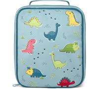 Boys Lunch Box, Dino Blue Insulated Lunch Bag for Kids, Perfect for Nursery School, Tiny to Tots Meal Prep Tote Bag for Children with Carry Handle (Dino Lunch Box)