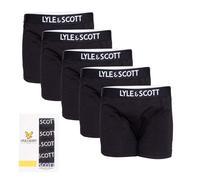 Boy's Lyle And Scott Gacy 5 Pack Trunks in Black