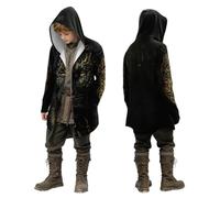 Boys Medieval Cape Coat Longline Tunic Cosplay Norse Outerwear