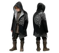 Boys Medieval Cape Coat Longline Tunic Norse Mythology Outerwear