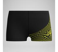 Boys' Medley Logo Aquashorts Black/Yellow - 9-10 Hyper Yellow 9-10