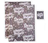 Boys Mens Male Grey/Silver/White Wall/Graffiti Words Just For You Happy Birthday Wrapping Paper + Gift Tag 2 Sheets Wrapping Paper + 1 Gift Tag (BGC36168-3)