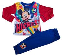 Disney Boys Mickey Mouse Long Length Pyjamas Age 4-5 Years Red