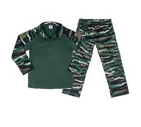 Boys Military Tactical Army Uniform Hunting Clothing Sets Children Airsoft Camouflage Suits Hiking Training Outdoor Parent-Child 110-190 (Color B,130)