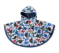 Boys Minky Dot Poncho Blue Dinosaurs