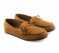 Boys Moccasin Loafer Kids Shoes Suede Faux Leather Slip On Navy, Black, Tan (Beige, UK Footwear Size System, Little Kid, Numeric, Medium, 12)