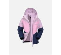 Boy's Mountain Warehouse Childrens/Kids Lightning II 3 in 1 Waterproof Jacket - Dark Blue Pink