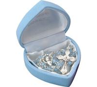 Boy's My First Rosary Glass Beads Blue Children's Christening Gift