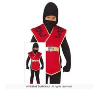 Boys Ninja Martial Arts Chinese Ninjas Fancy Dress Costume Boys Age 3-12