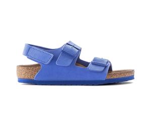 Boys' nubuck leather sandals Birkenstock Milano Birko-Flor Bleu 30 Étroit