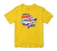 Boys Number Day T Shirt - Driven by Numbers Fast Car Design with Custom Name - Maths Classroom Learning Tee for Kids, 5-6 Years, Yellow