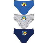Boys Official Pinkfong Baby Shark Character Briefs 3 Pack (Bue/Grey, 18-24 Months)