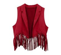 Boys Oktoberfest Vest Jacket Baby Boys Girls 60S 70S Medieval Vintage Western Cowboy Cowgirl Vest Outfits Hippie Costume Set Tassel Fringe Waistcoat Top Carnival Cosplay Party Costume