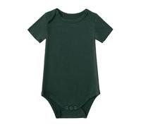 Boys Onesies - Short Sleeve Bodysuit Baby: Soft Bodysuits for Newborns, and Infants - Stylish, Comfortable, Overlap Shoulders, Knit Fabric - Briar, 3-6 Months (Dark Green, 6-12 Months)