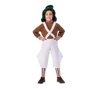 Boys Oompa Loompa Charlie And The Chocolate Factory Fancy Dress Kids Costume