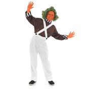 Boys Oompa Loompa Costume Kids Charlie Chocolate Factory Fancy Dress Book Day